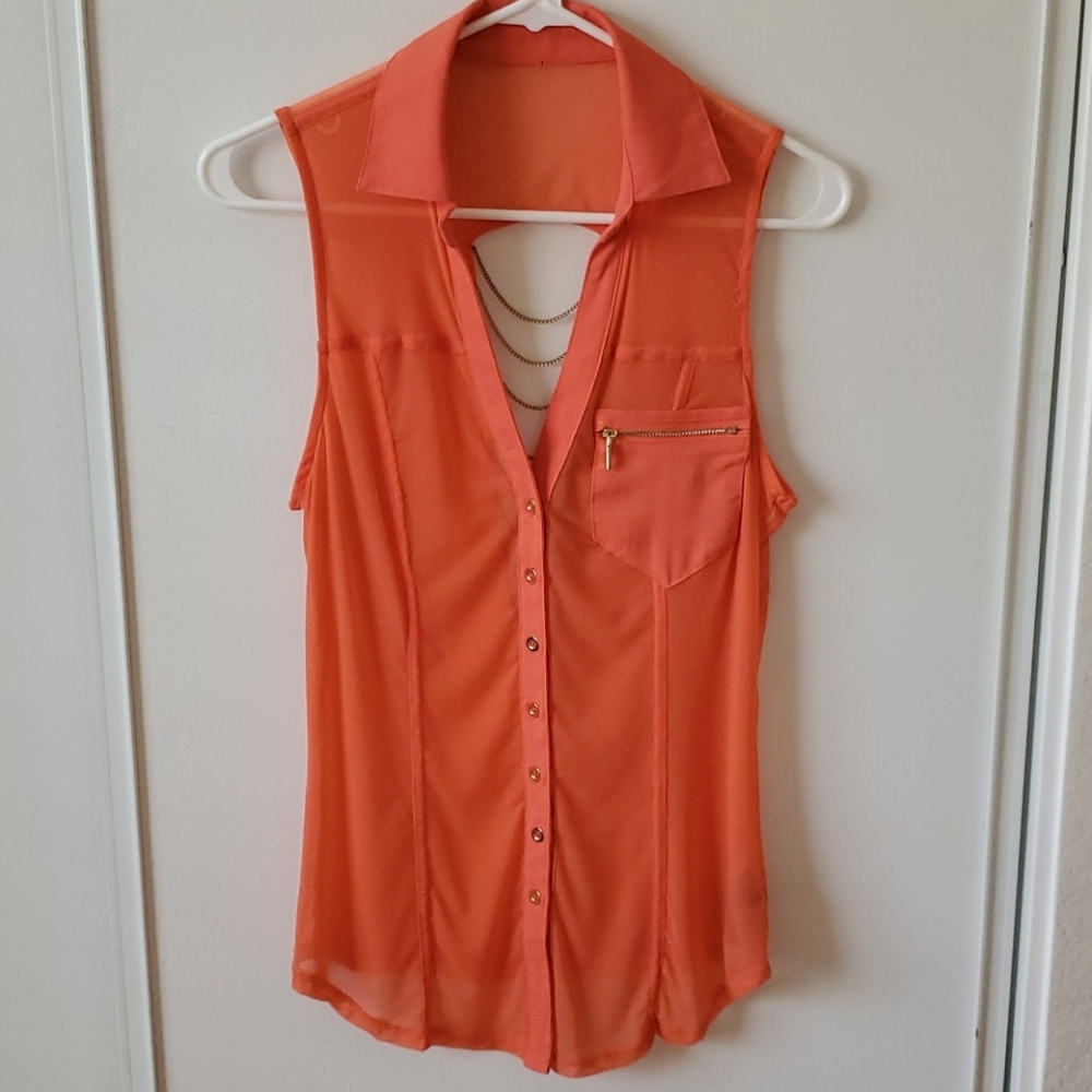 Orange shirt, for women, size small, unused, new